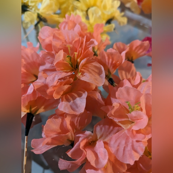 Artificial Silk Flowers from Michael's, blue, pink, white, peach, yellow - Picture 10 of 10